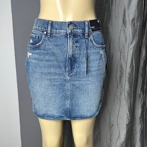 Express Women’s denim mini  skirt Sz 10 High Rise